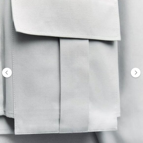 Zara Gray Button Down Shirt - Picture 6 of 7